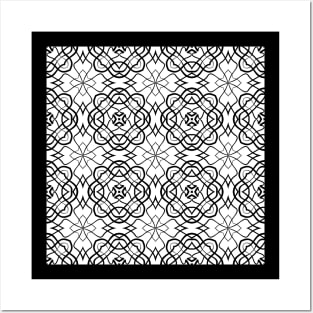 Abstract monochrome pattern Posters and Art